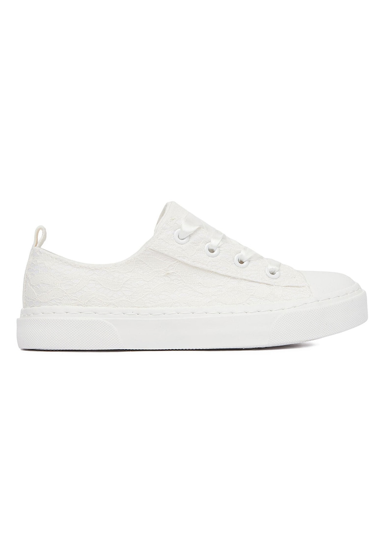 Pantofi sport fete - textil - alb - stil elegant