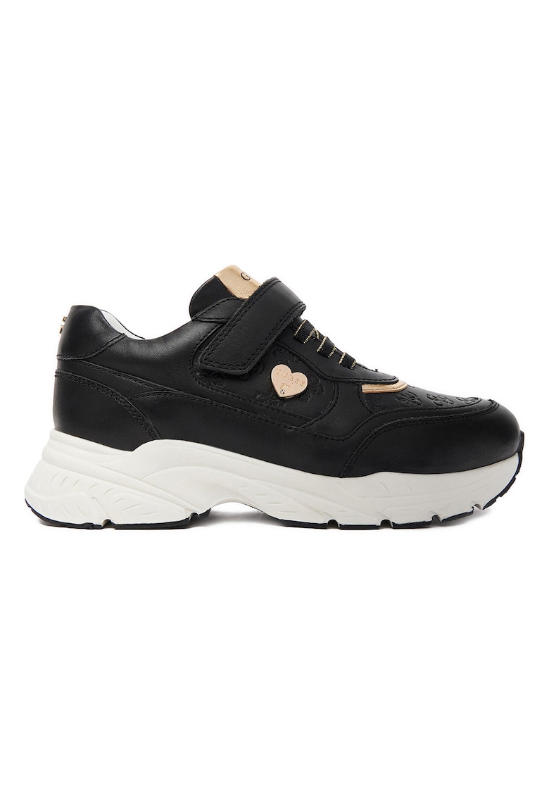 Pantofi sport copii - piele naturala - negru - inchidere velcro