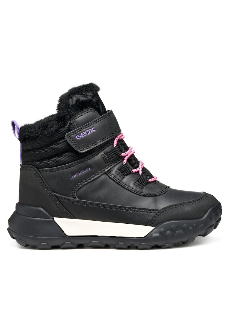 Cizme de zapada Fete - negru - piele ecologica - sistem Velcro -