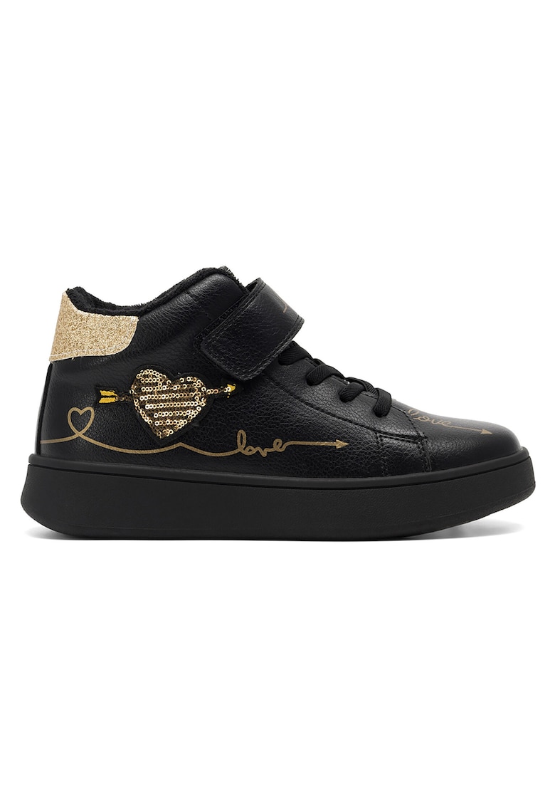 Pantofi sport copii - negru - sintetic - Velcro - pentru fete -