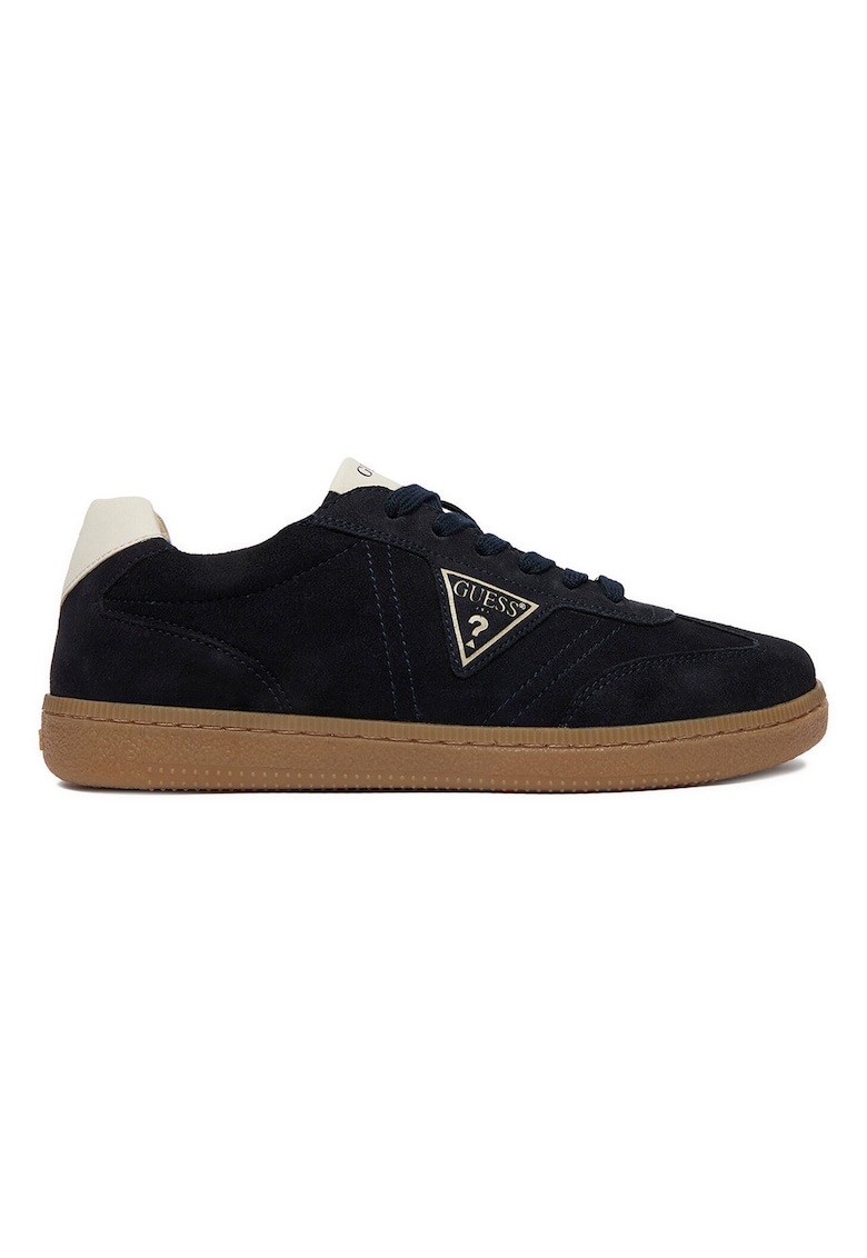 Pantofi sport copii - piele naturala - albastru - velcro