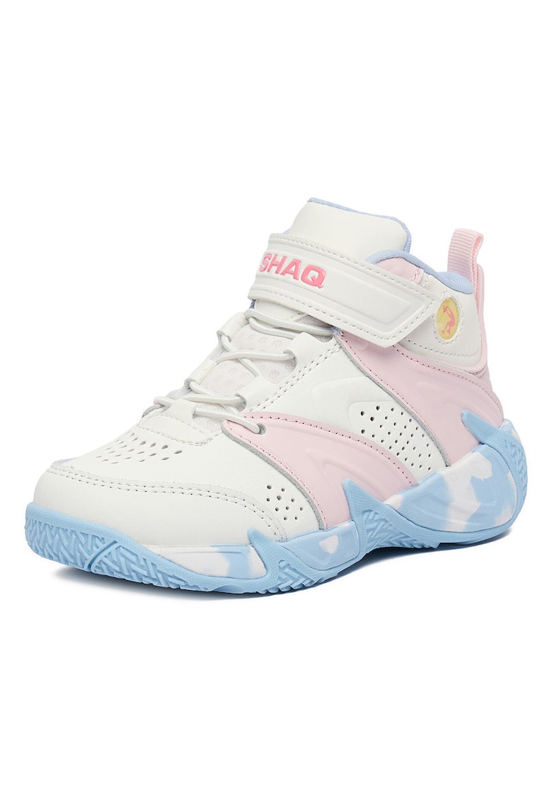 Pantofi sport copii - piele naturala - alb - sireturi elastice