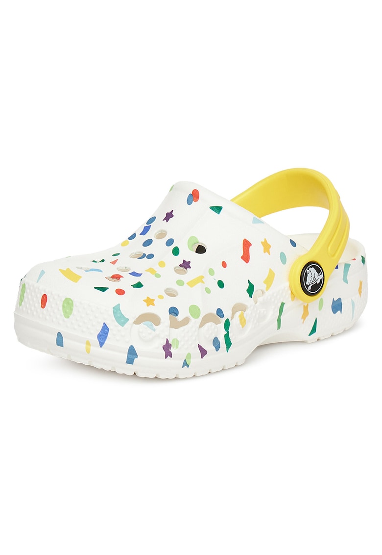 Slapi fete - alb/multicolor - material sintetic - pentru fete
