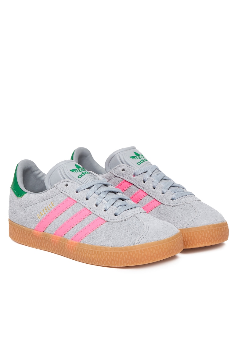 Pantofi sport copii - piele naturala - gri/roz -