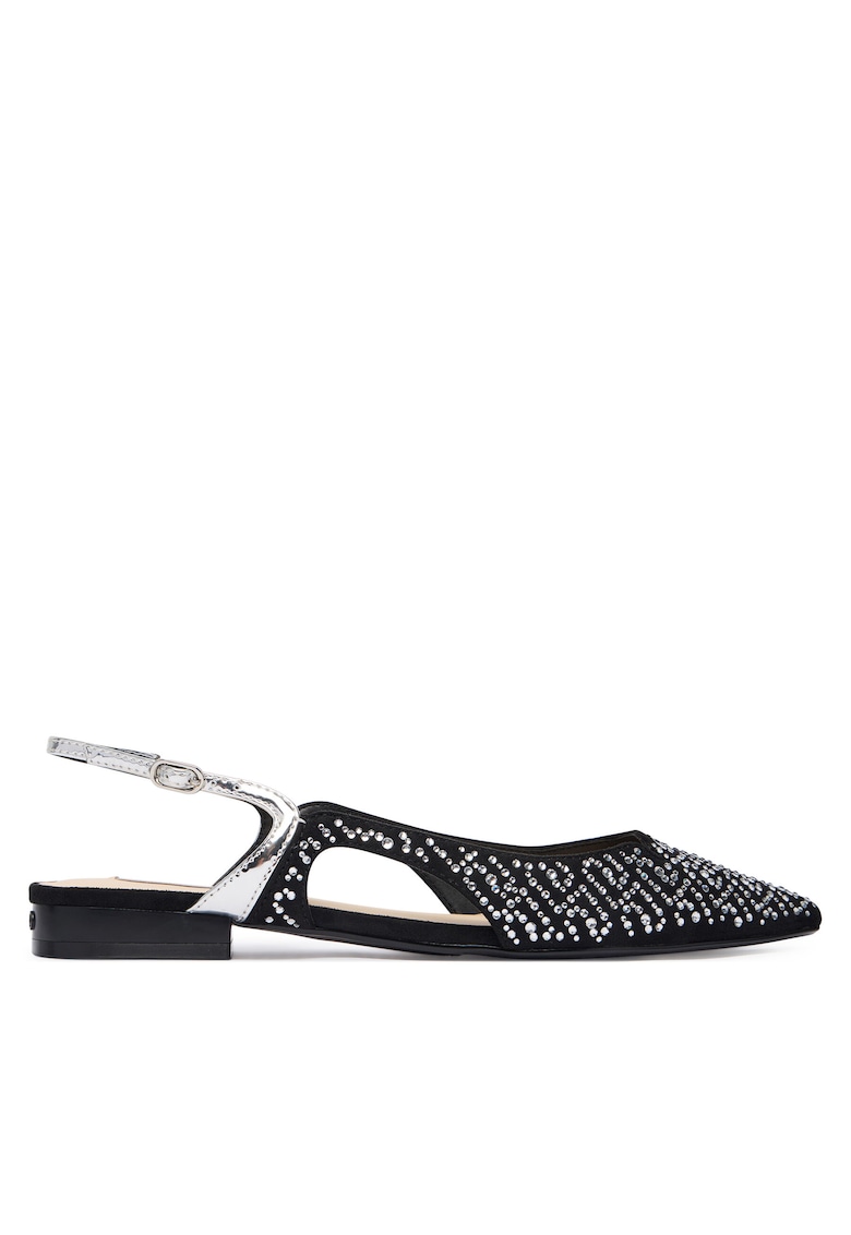 Balerini dama - textil - negru