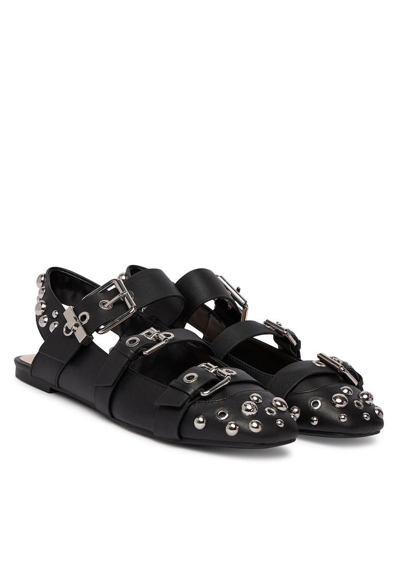 Balerini dama - piele naturala - negru