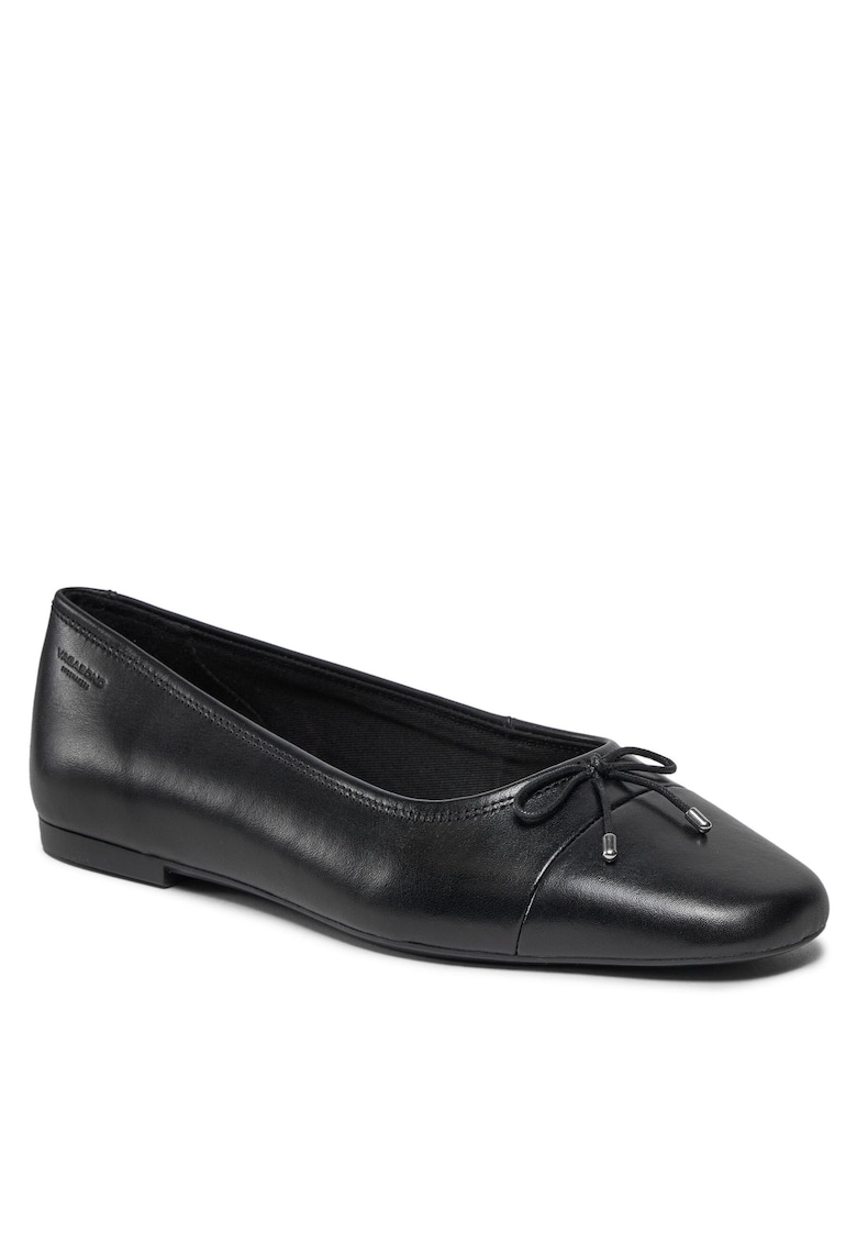Balerini - Piele naturala - Negru -