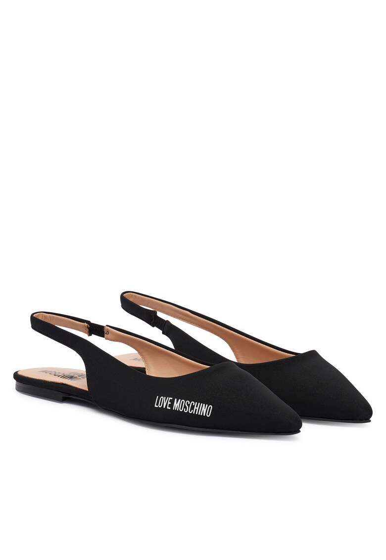 Balerini - piele ecologica - negru - Love Moschino - imagine 1