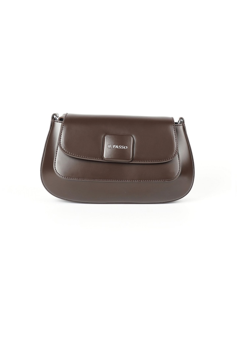 Geantă din piele crossbody Kori - Maro - Lungime: 26.5 cm Inaltime: 13 cm Adancime: 11 cm
