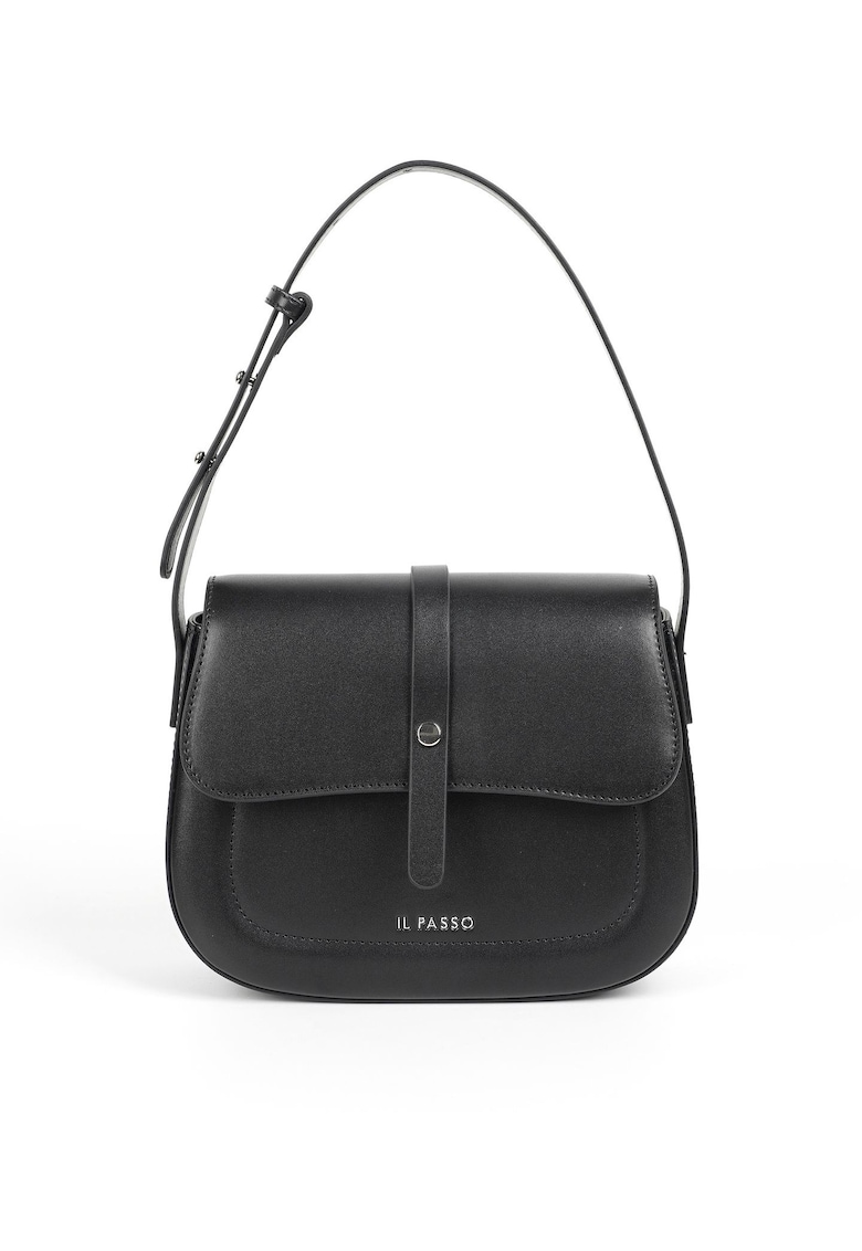 Geanta din piele Minta - Negru - Lungime: 21 cm Inaltime: 14 cm Adancime: 7 cm