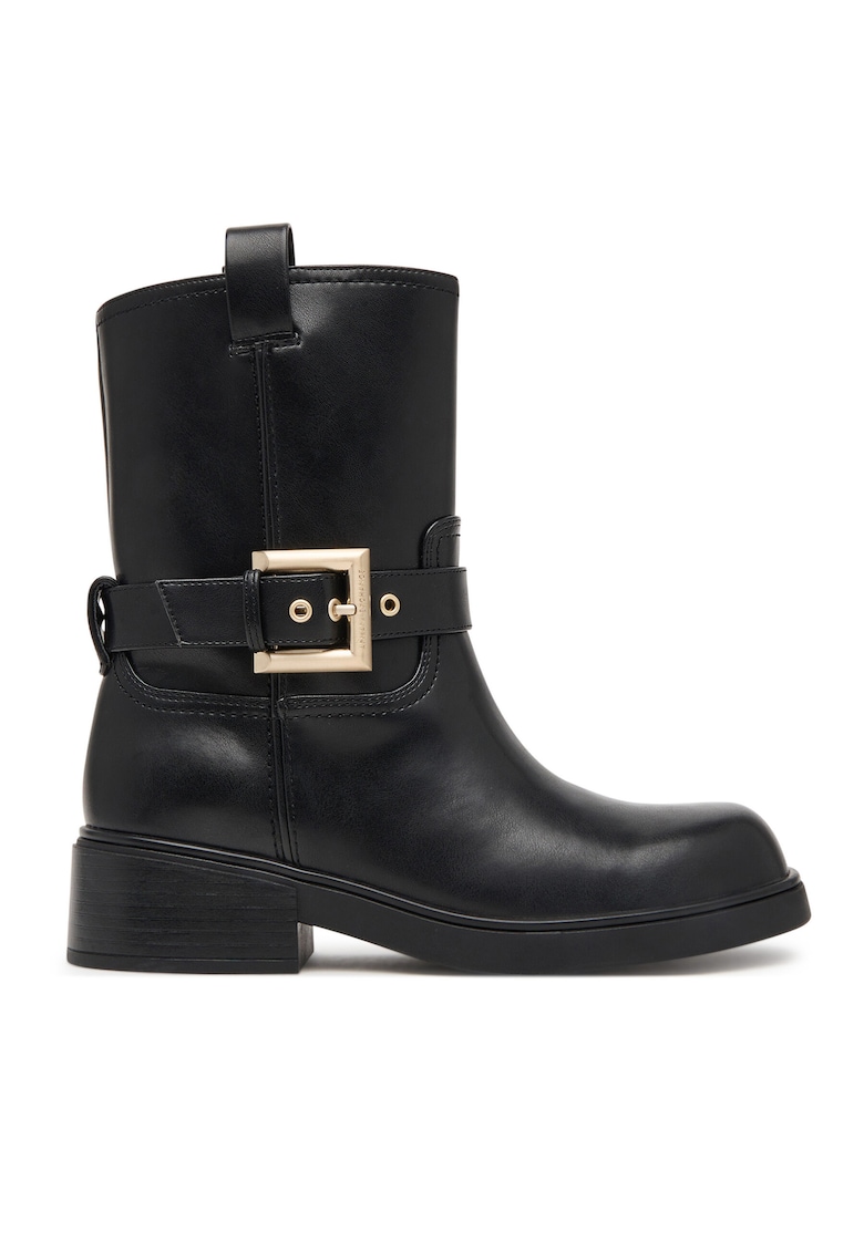 Botine dama - piele ecologica - negru - confortabile