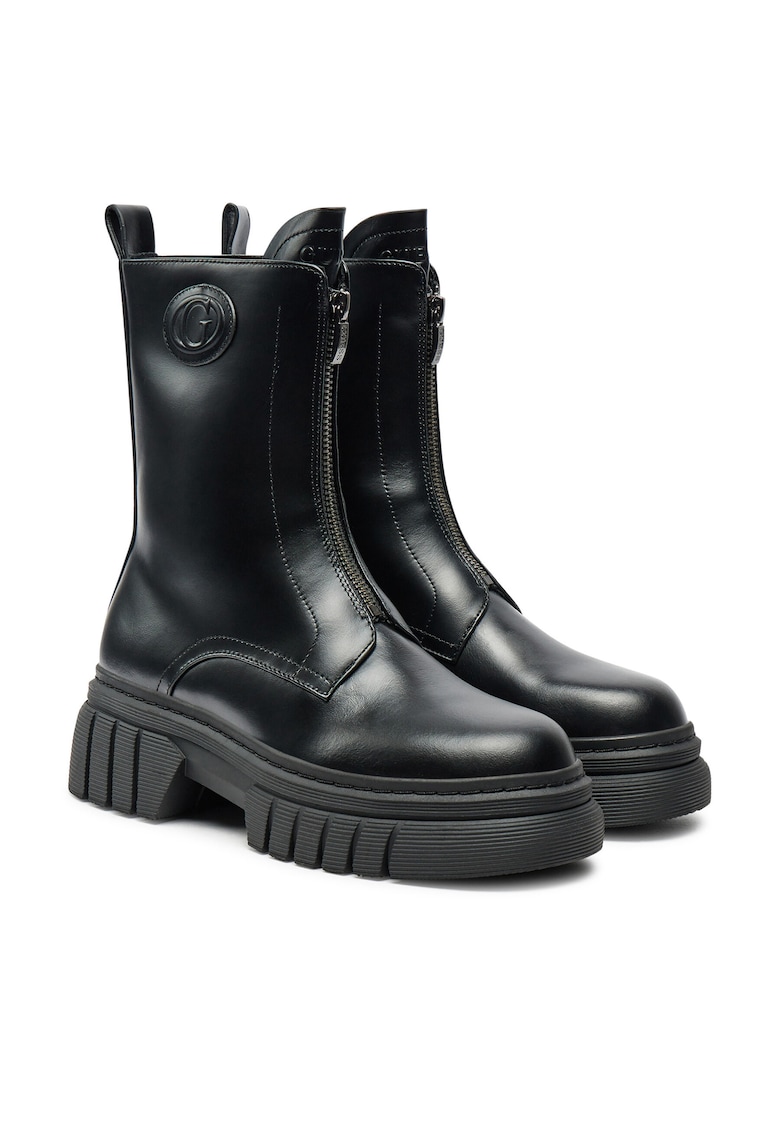Botine piele naturala - negre