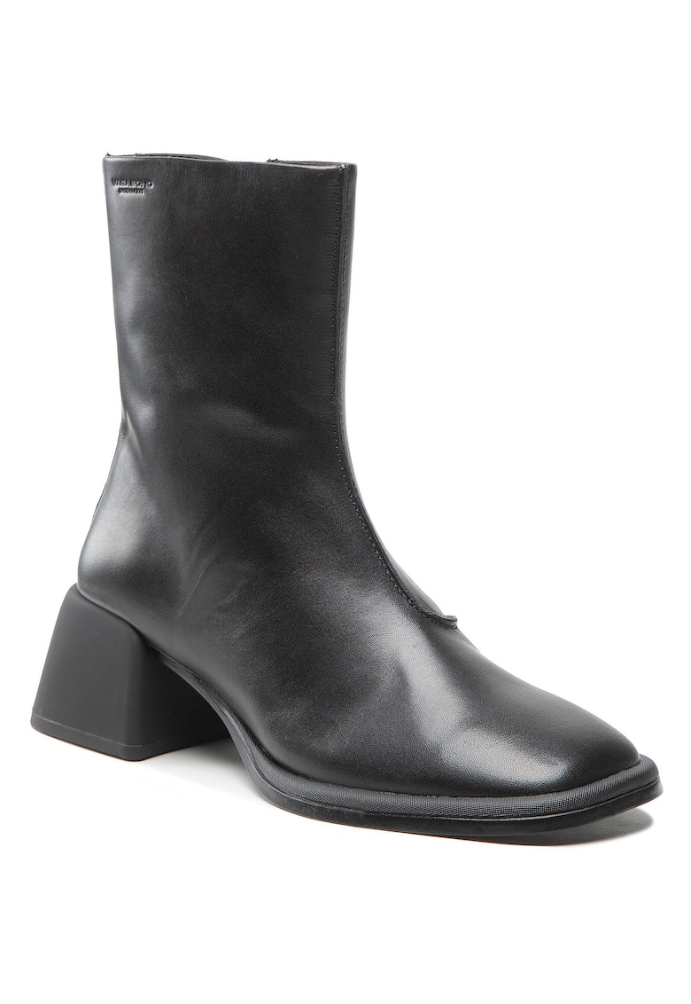 Botine de dama - piele naturala - negru -