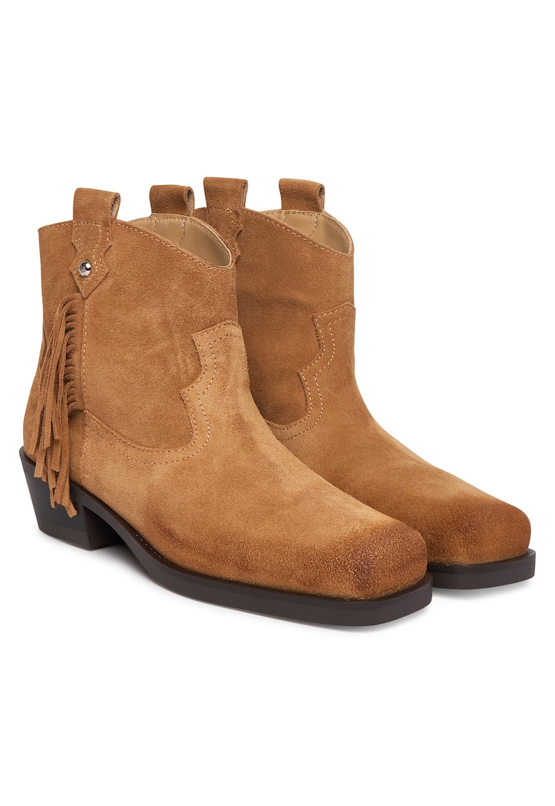 Botine piele naturala - maro
