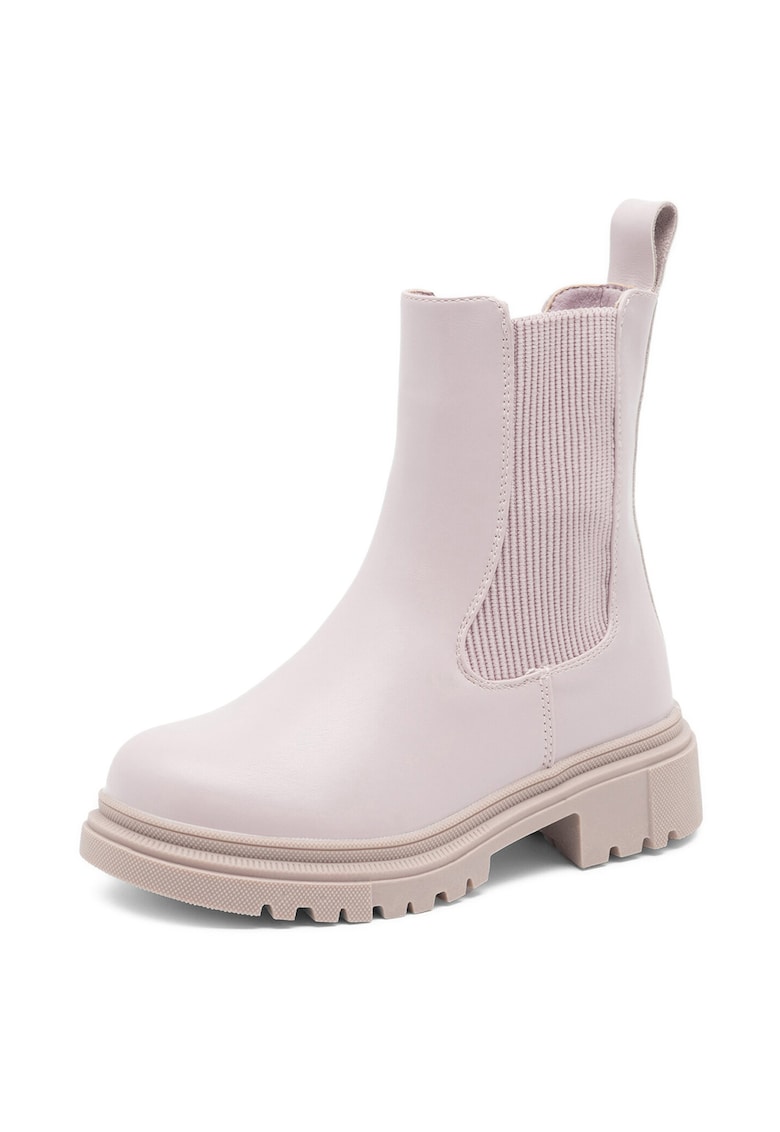 Ghete fete - piele ecologica - roz - fermoar - set de botine -