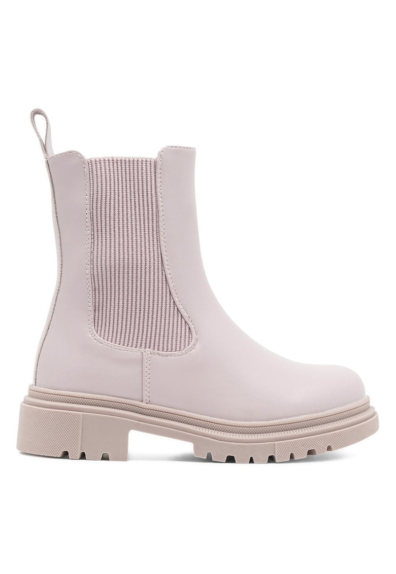Ghete fete - piele ecologica - roz - fermoar