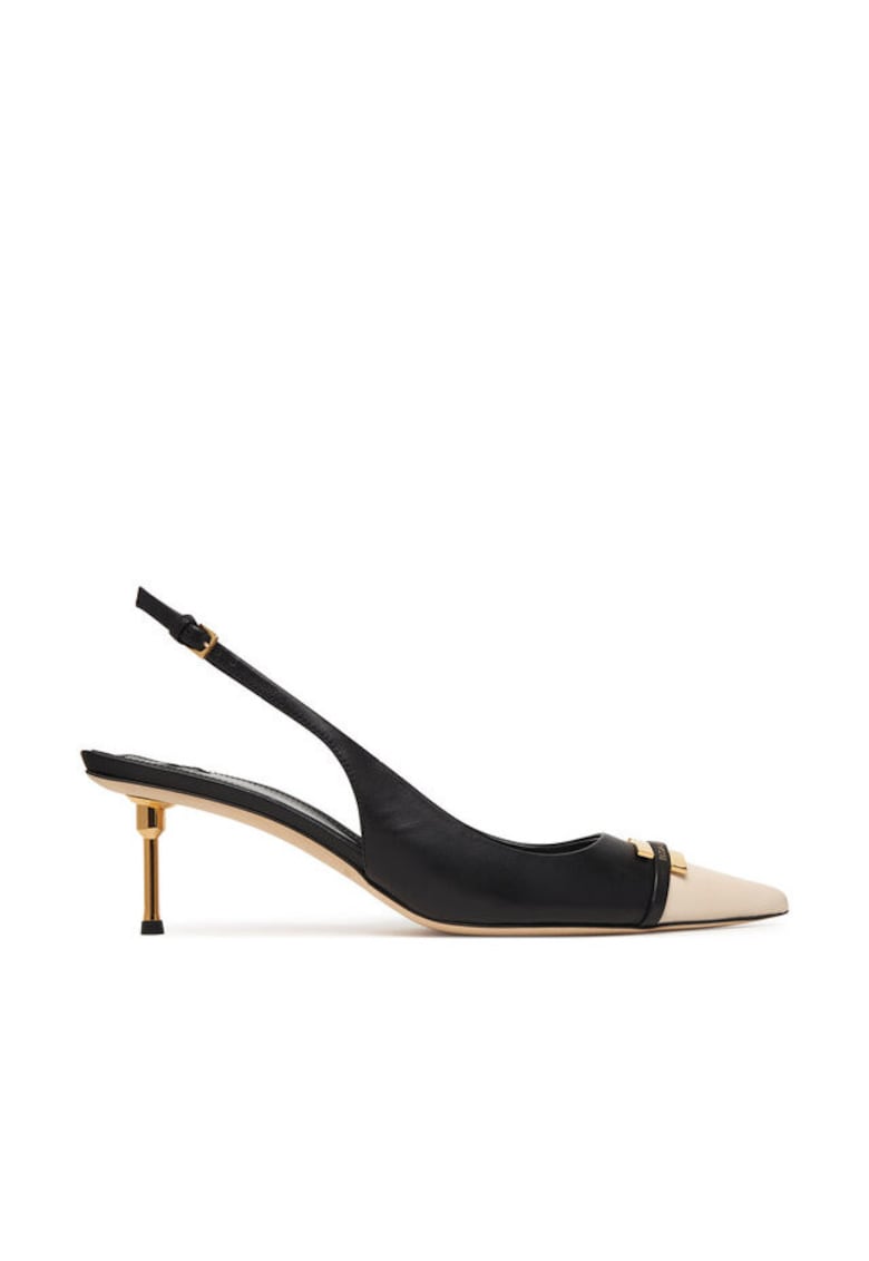 Pantofi dama - piele naturala - toc stiletto - negru