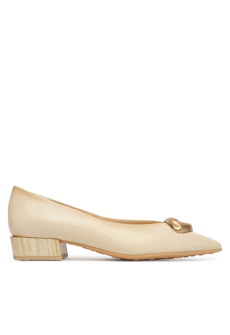 Pantofi piele naturala - Bej