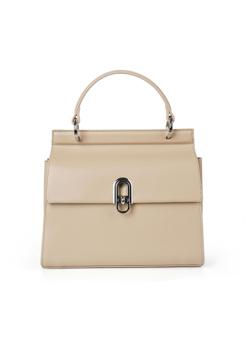 Geanta crossbody din piele Jestine - Bej - 25 cm x 23 cm x 11 cm