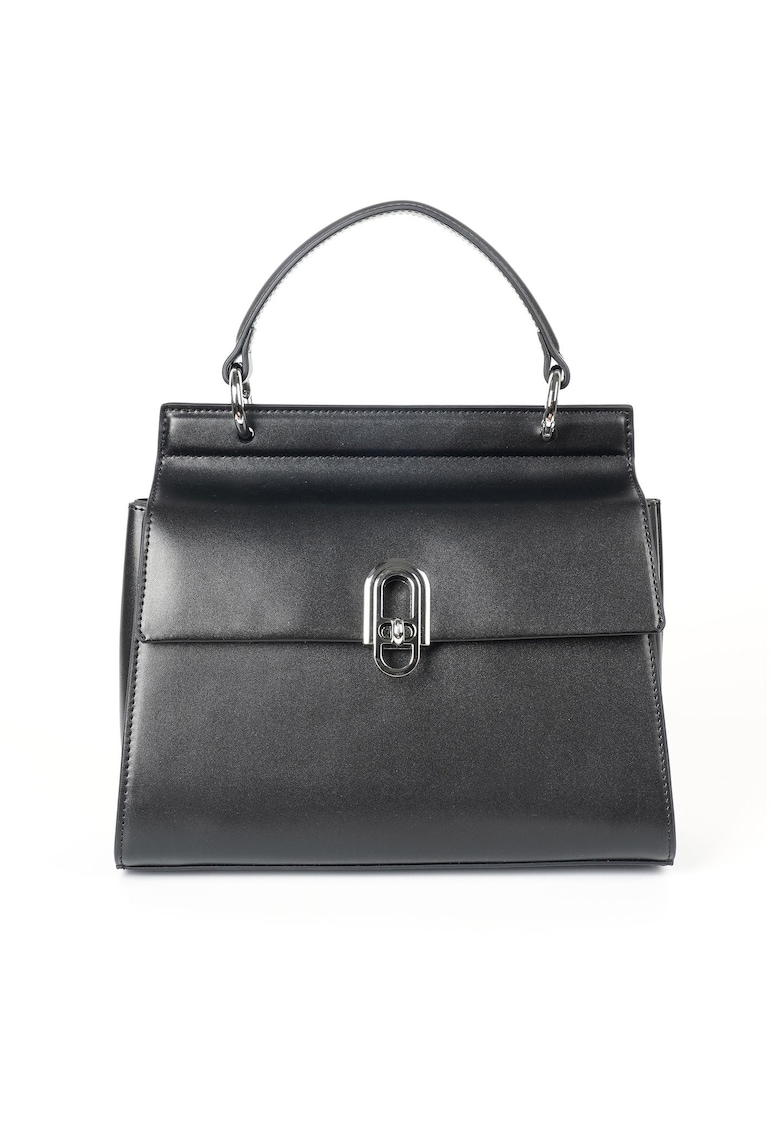 Geanta crossbody din piele Jestine - Negru - 25 cm x 23 cm x 11 cm