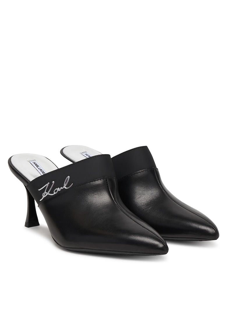 Pantofi dama - KL32701 - piele naturala - stiletto - negru