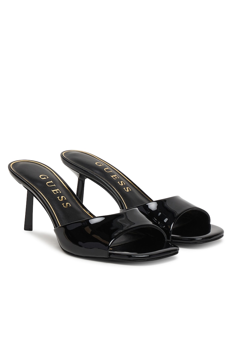 Pantofi dama - din piele ecologica - stiletto - negru