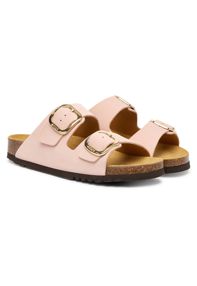Papuci dama - roz - piele naturala - Roz