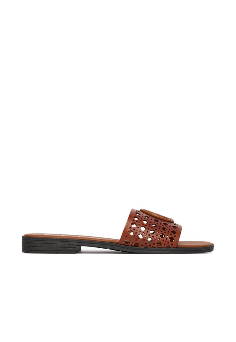 Papuci dama - piele naturala - maro