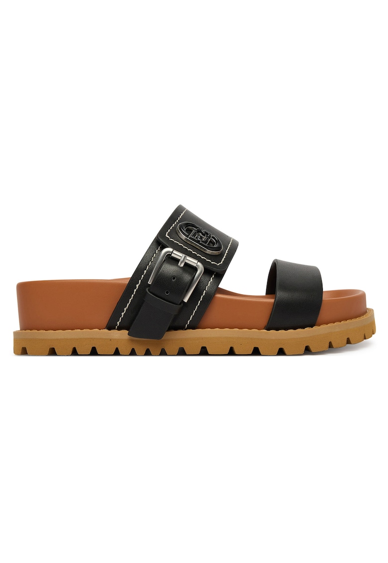 Papuci dama - piele naturala - negru