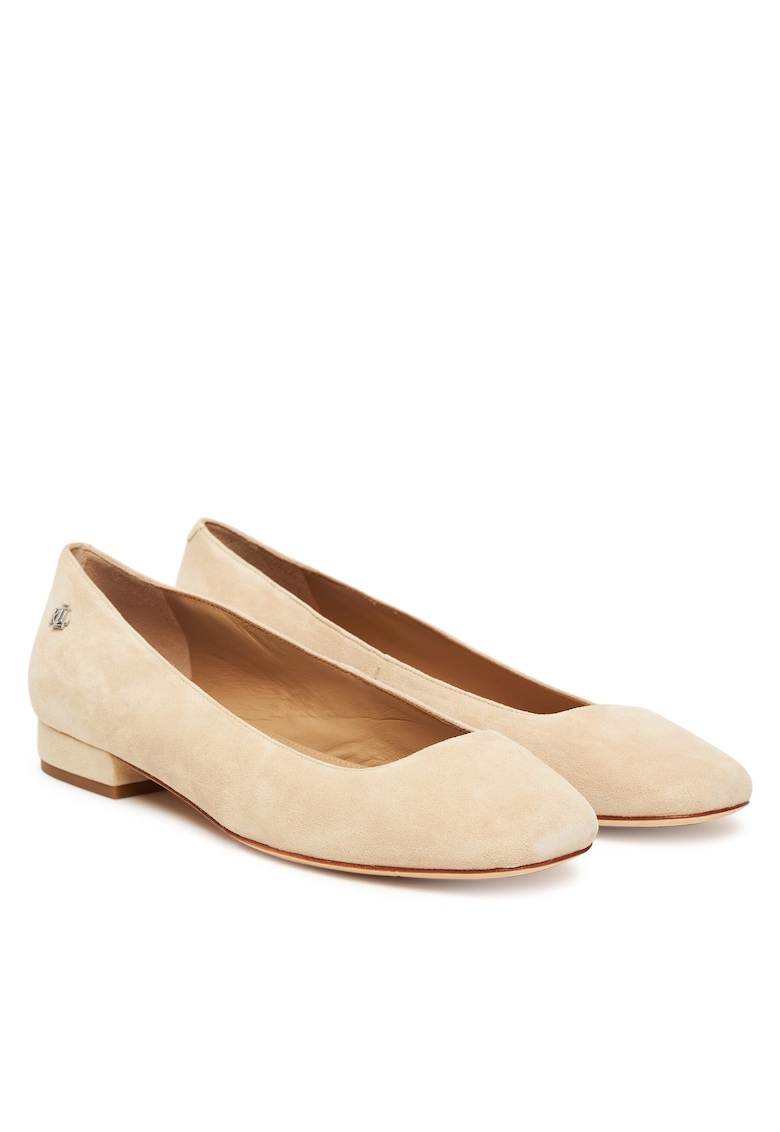 Balerini dama - piele naturala - bej - design elegant