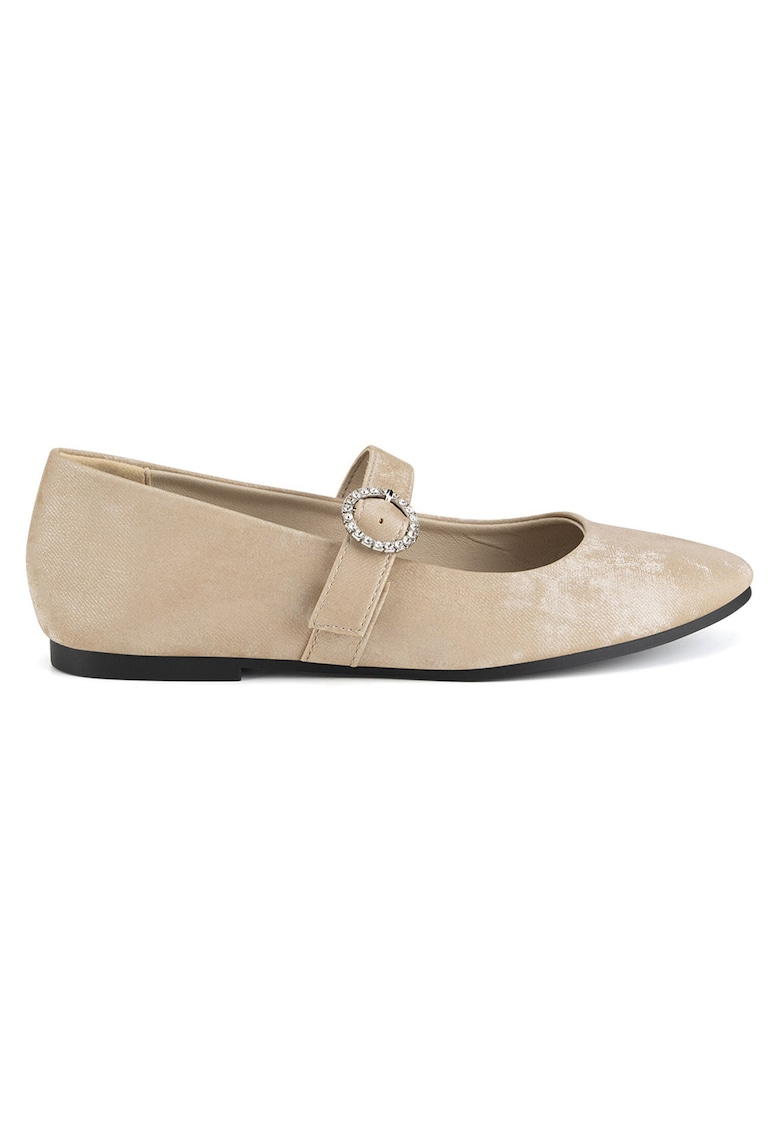 Balerini dama - textil - bej pentru dama