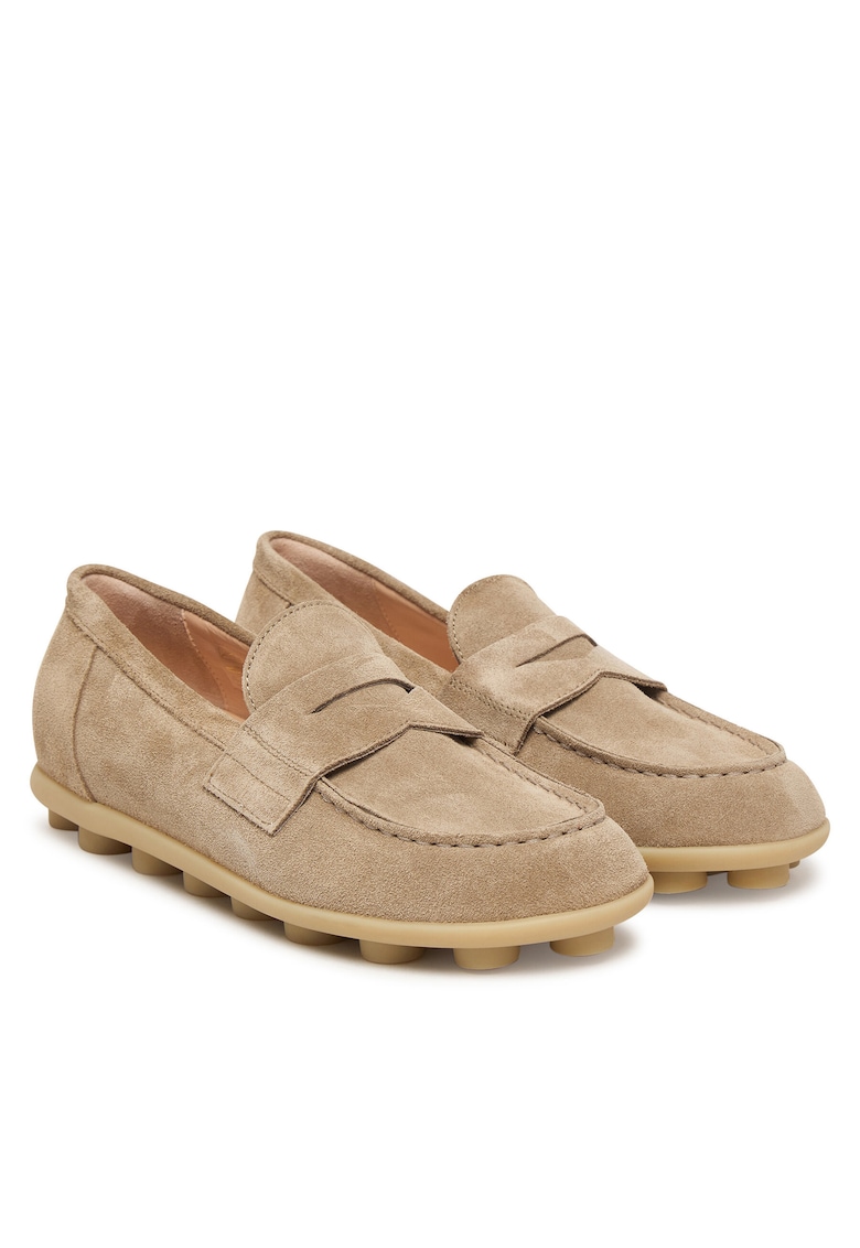 Mocasini dama - piele naturala - bej