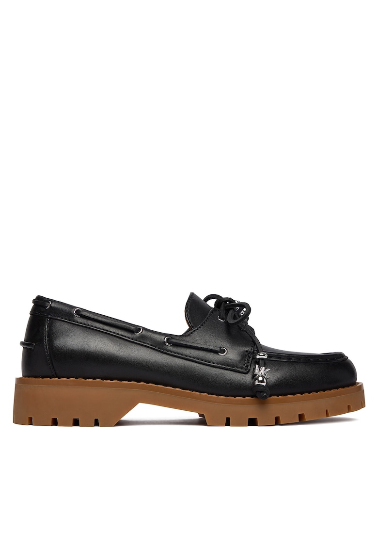 Mocasini dama - piele naturala - negru - toc