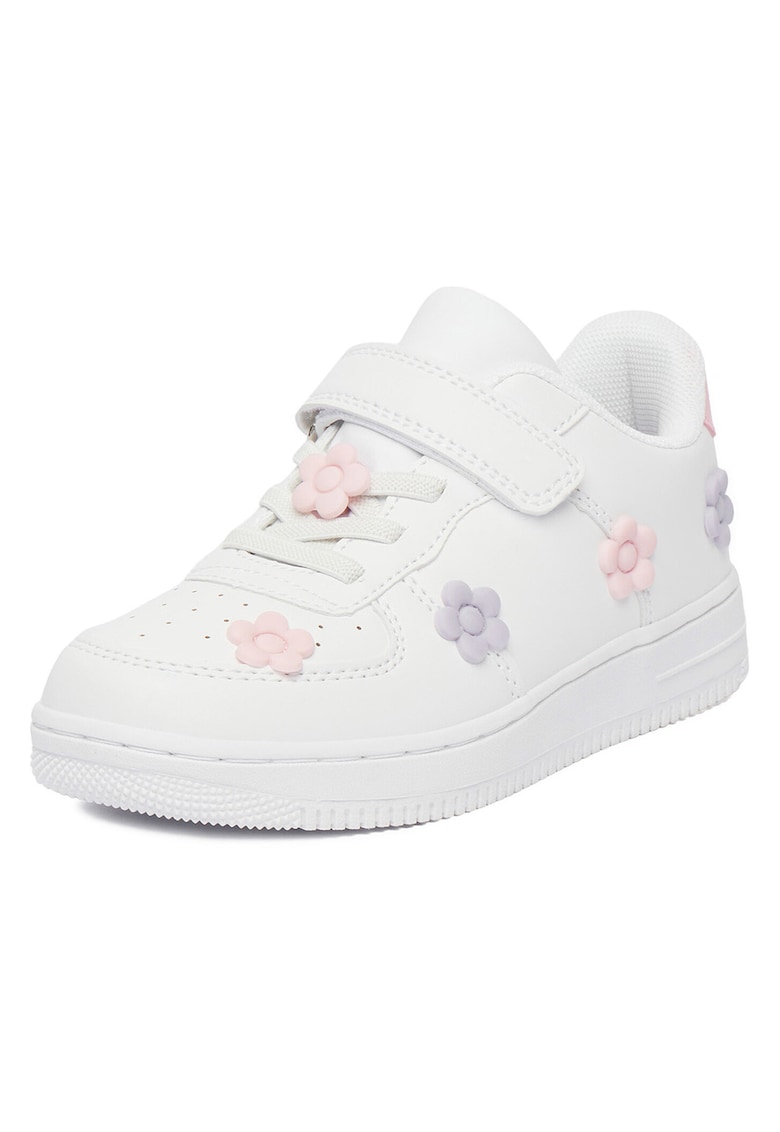 Pantofi sport copii - sneakers - velcro - alb - material sintetic