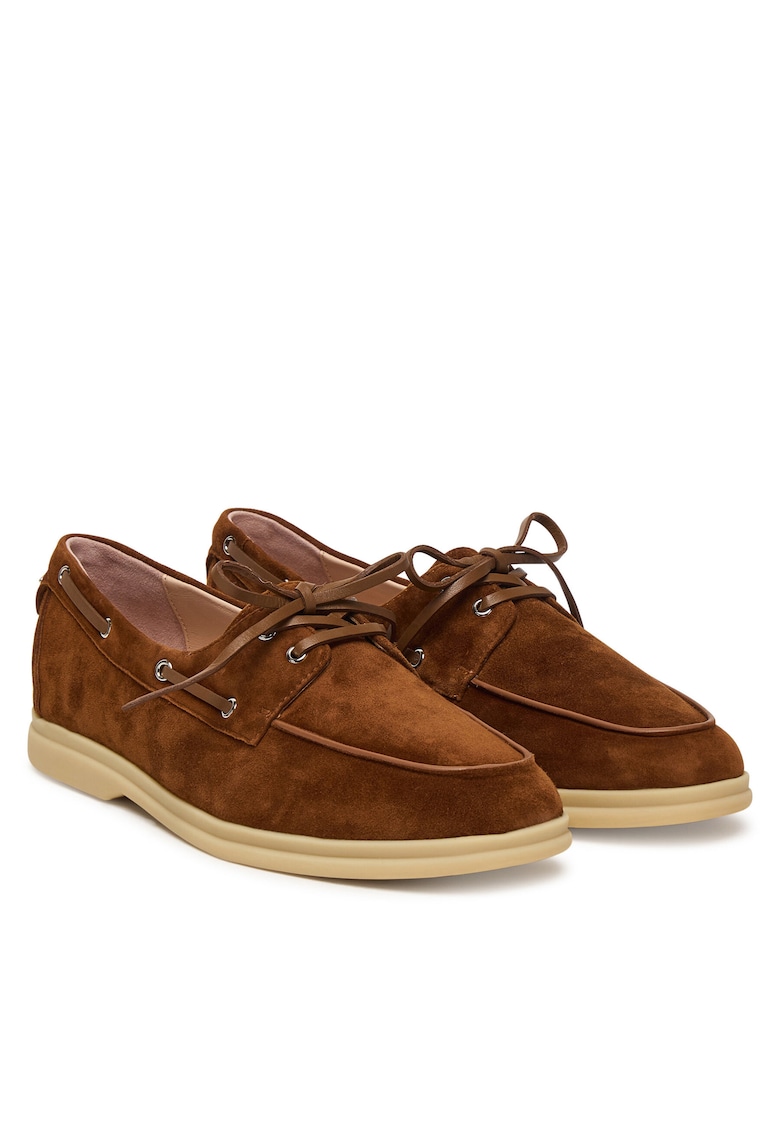 Mocasini dama - piele naturala - maro