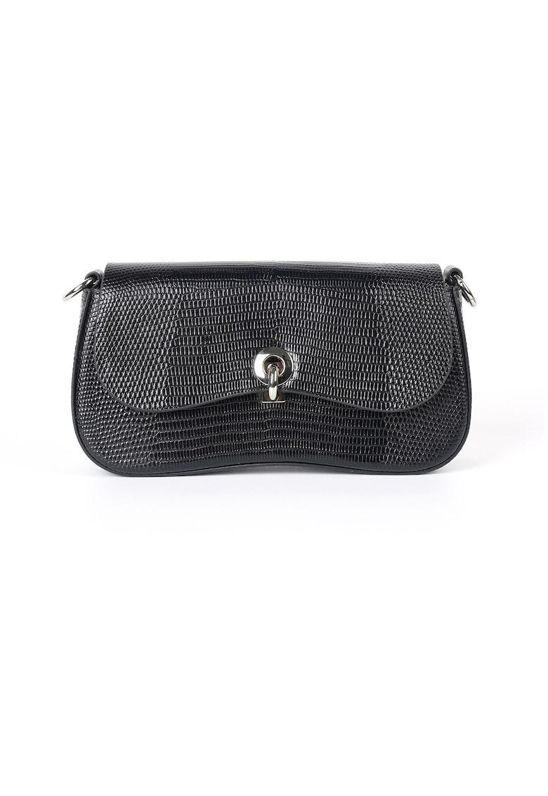Geantă din piele crossbody Cherrie - Negru - 24.5 cm x 13 cm x 6 cm