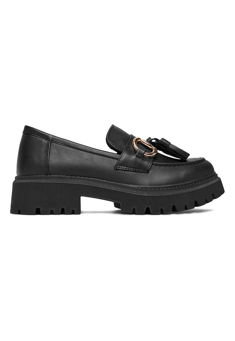 Mocasini dama - din piele ecologica - negru