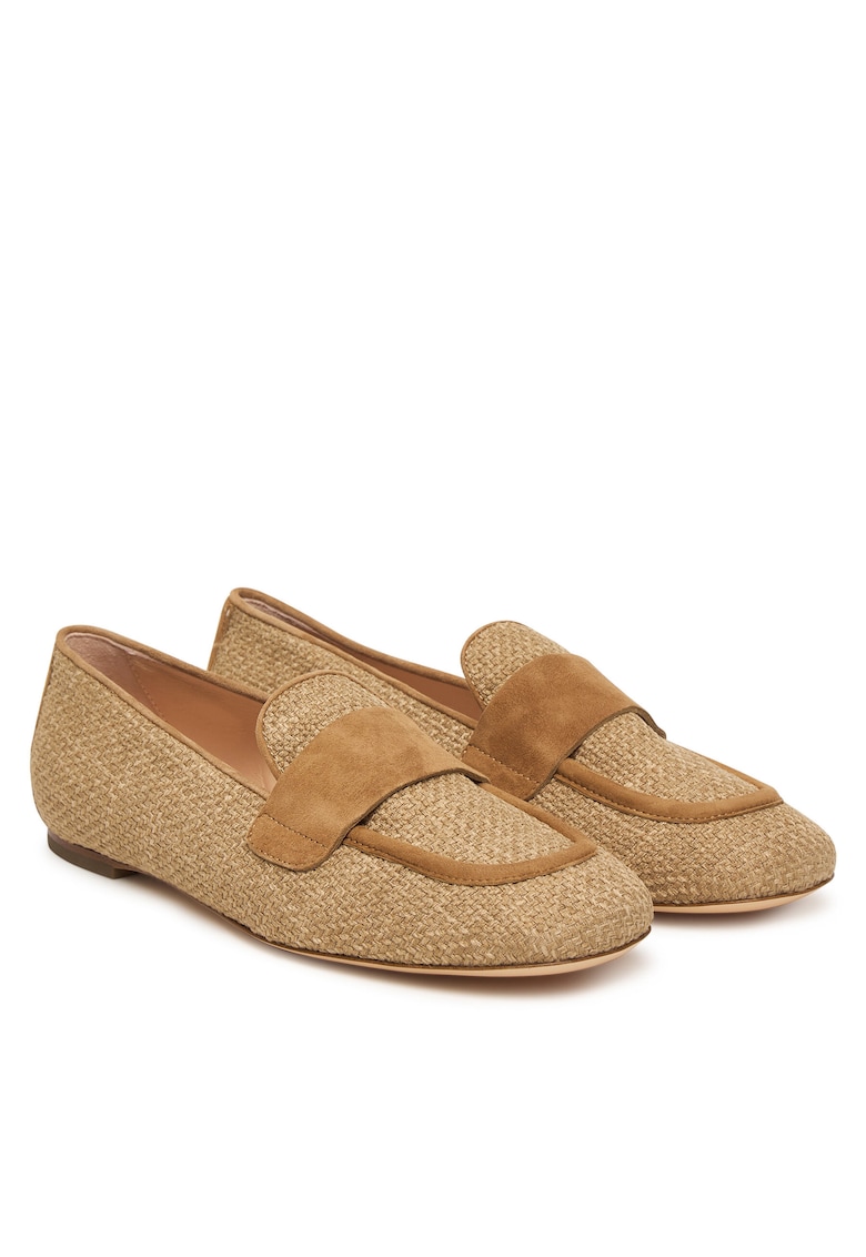 Mocasini dama - textil - bej - interior sintetic