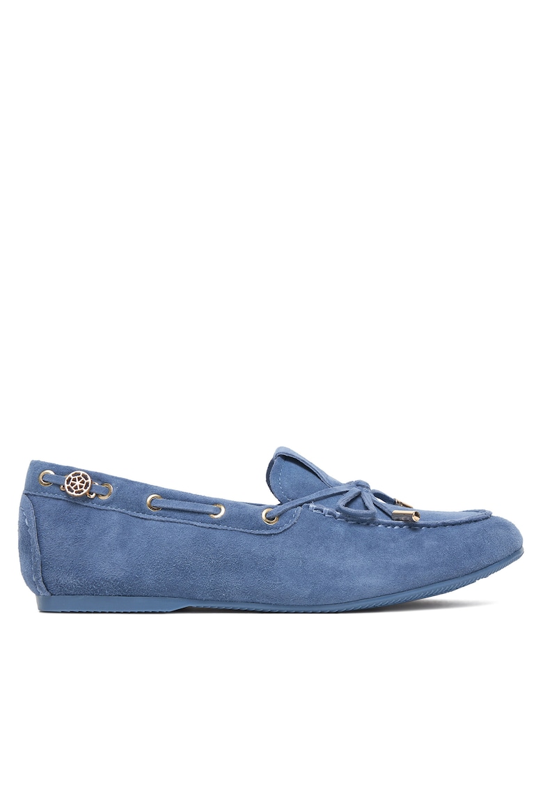 Mocasini dama - piele naturala - albastru