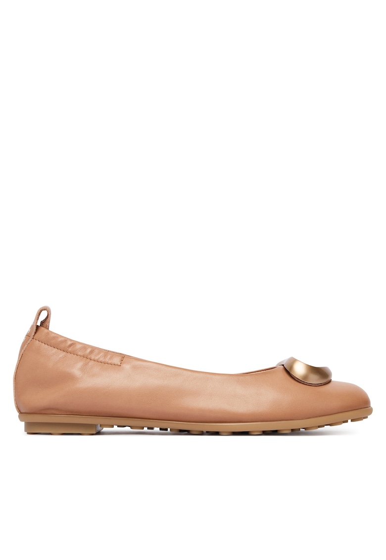 Balerini dama HV263931 - Piele naturala - Bej