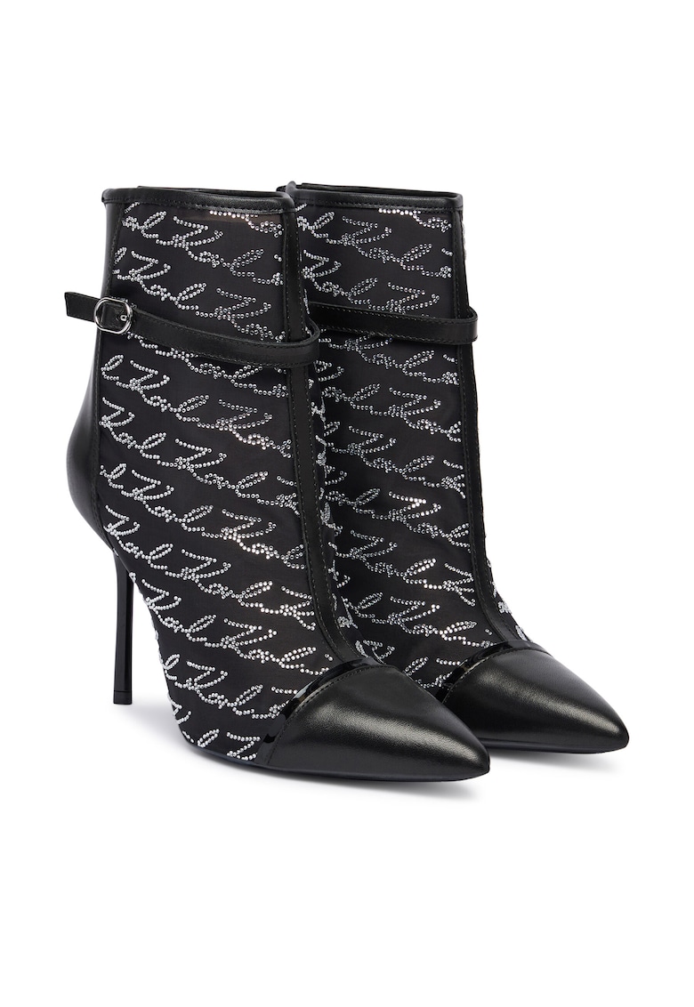 Botine piele naturala - negru