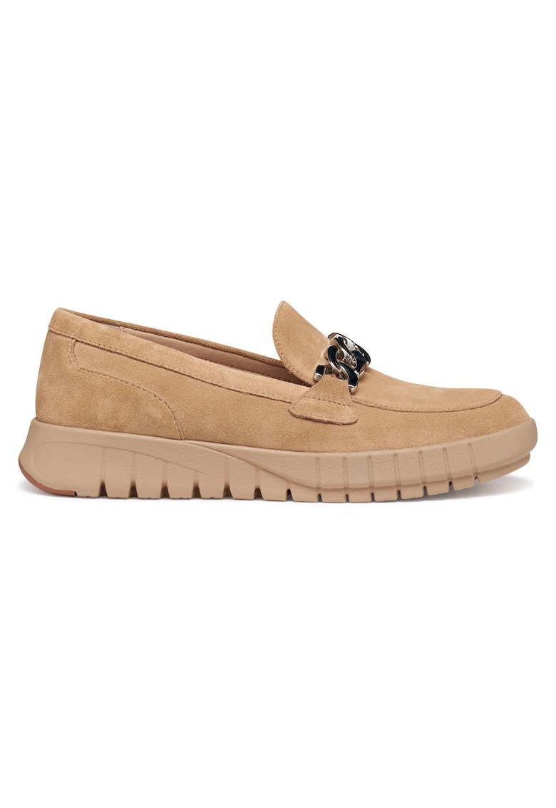 Mocasini de dama - piele naturala - bej