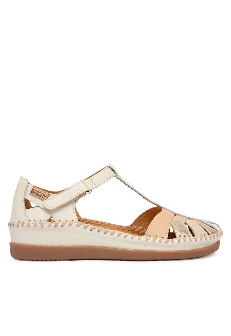 Pantofi dama - piele naturala - alb - velcro