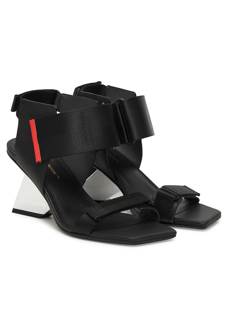 Sandale dama piele naturala - multicolor - inchidere Velcro