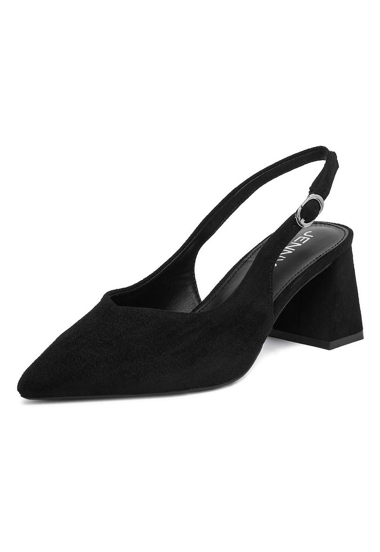 Pantofi dama - textil - toc clasic - negru