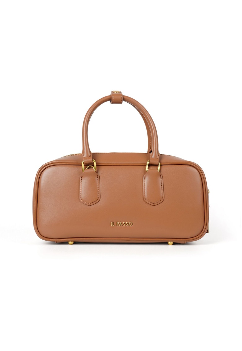 Geanta de umar din piele naturala Dorotha - Beige inchis