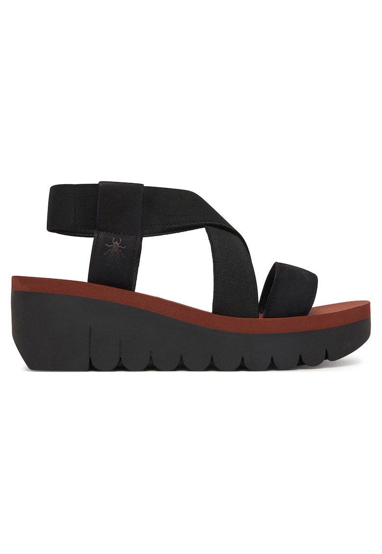 Sandale dama - piele naturala - negru/maro