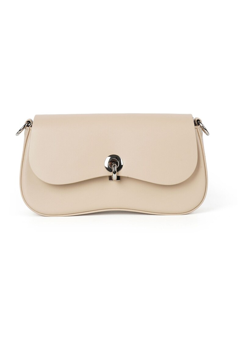 Geantă din piele crossbody Cherrie - Bej - 24.5 cm x 13 cm x 6 cm