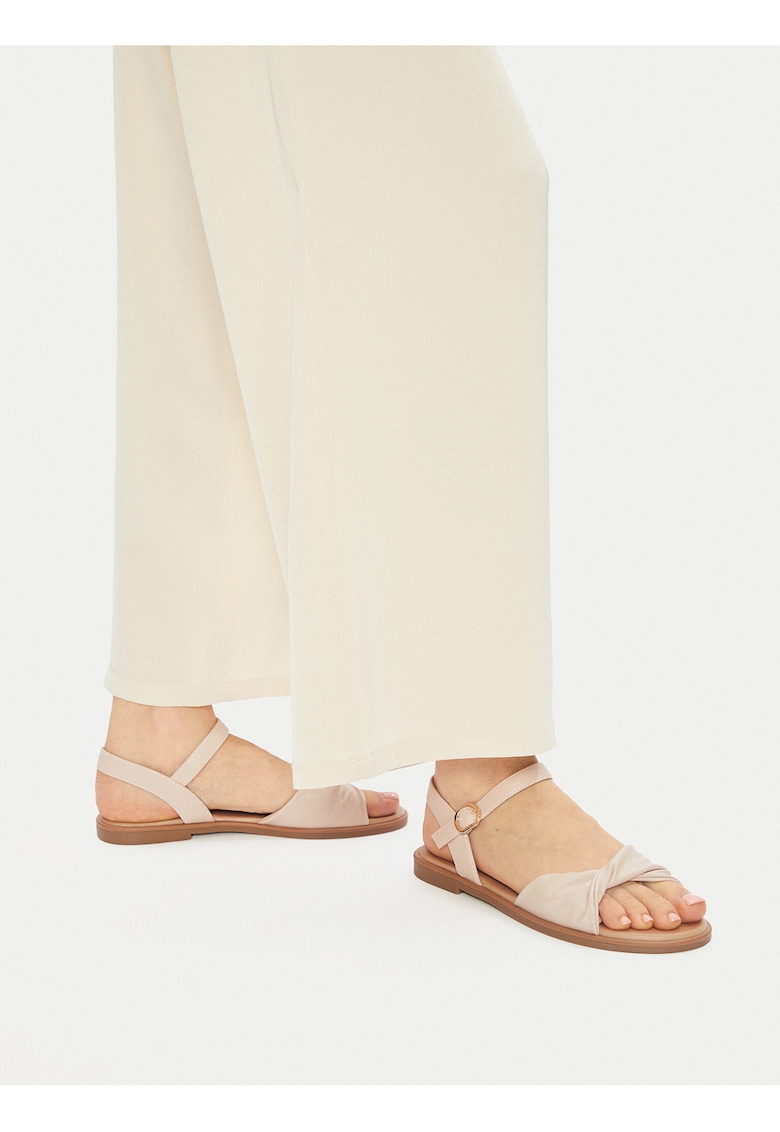 Sandale dama - material sintetic - bej -