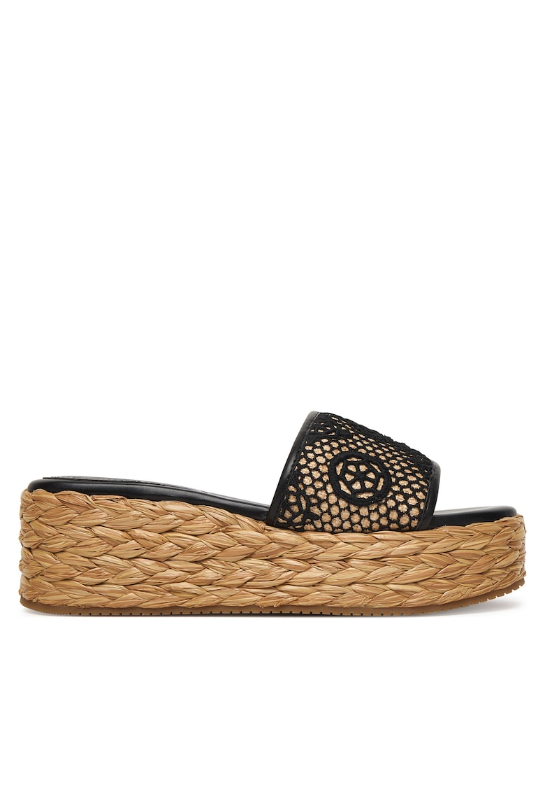 Papuci dama - FLJBIAFAL04 - negru/bej - textil